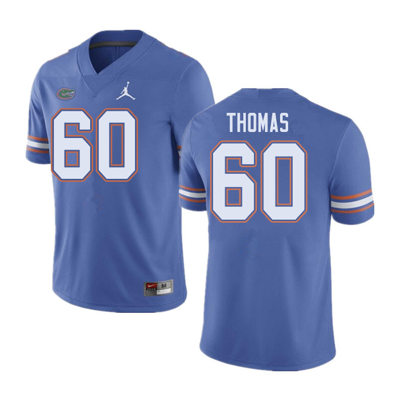 Jordan Brand Men #60 Da'Quan Thomas Florida Gators College Football Jerseys Sale-Blue - Click Image to Close